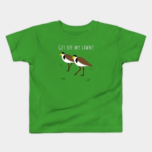 Get Off My Lawn Masked Lapwing Plover Kids T-Shirt